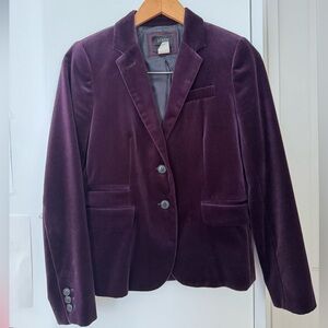 Vintage J.Crew Schoolboy Blazer in Purple Velvet, in excellent shape!!